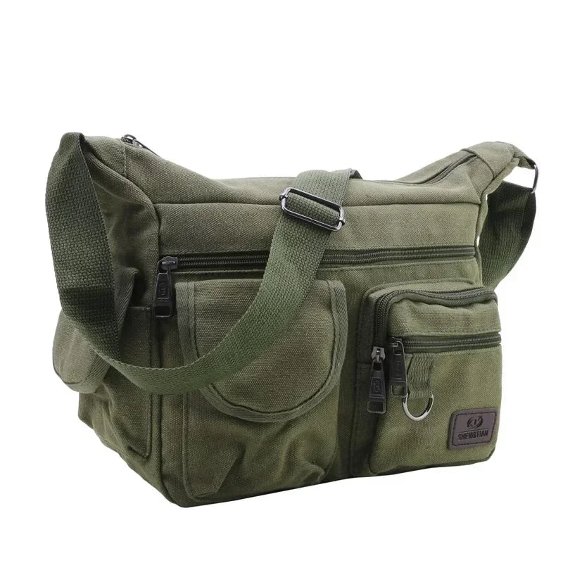 Men Casual Sling Bag Messenger Crossbody Shoulder Unisex Travel Outdoor Vintage Bags-21