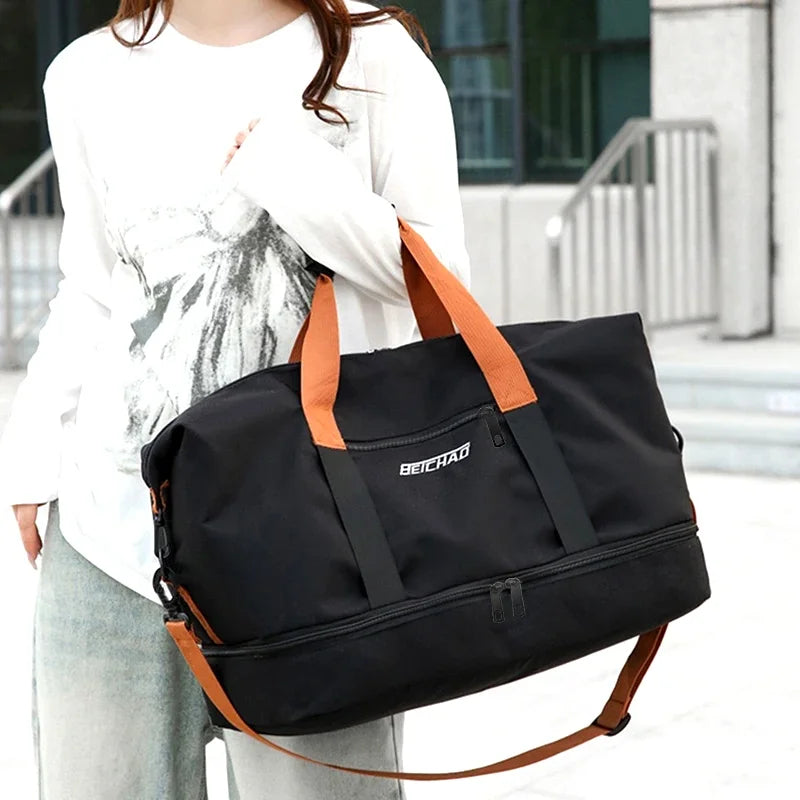 Travel Gym Bag Short-distance Luggage Portable Fitness Bags Shoulder Crossbody Chest Bag Handbags Duffle Carry On Weekender Bag-5