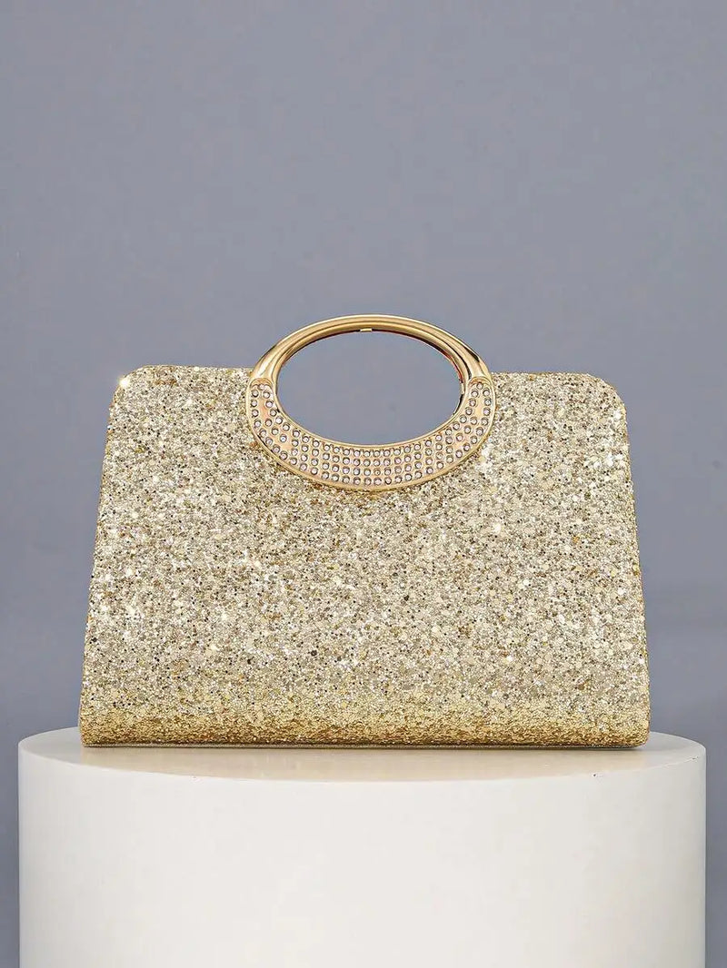 Womens Sparkling Rhinestone Clutch Bag For Evening Party Banquet Bridal Event-5