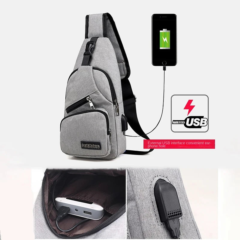 Fashion Casual Crossbody Bag Small Men's Shoulder Bag Men Diagonal Backpack Messenger Phone Bag Boy Fanny Chest Pack New-3