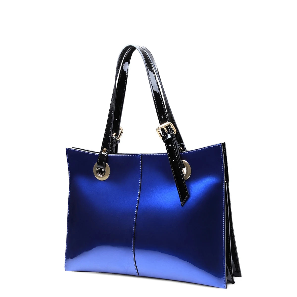 Patent Leather Handbags for Women,Designer, Luxury Tote Bag Large Capacity,Business Vintage Shiny Underarm Purses Shoulder Bags-8