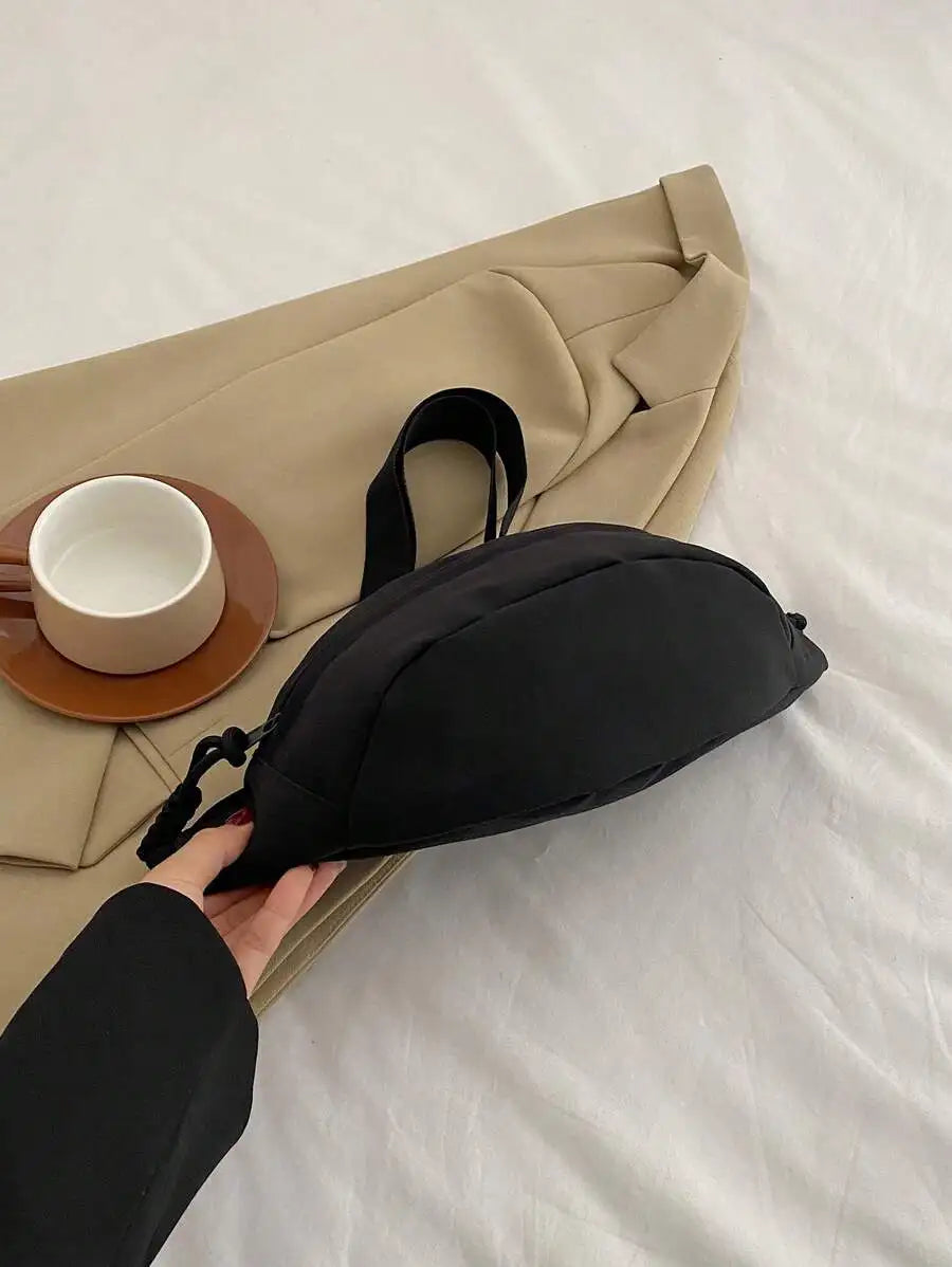 Fashionable Nylon Crossbody Bag, Solid Color Shoulder Bag, Women's Casual Crossbody Bag Suitable For Outdoor Sports-6