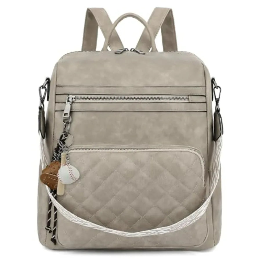 Backpack Purse for Women Large Leather Convertible Backpack Ladies Shoulder Bag Fashion Backpack Handbags for Travel and Work-14