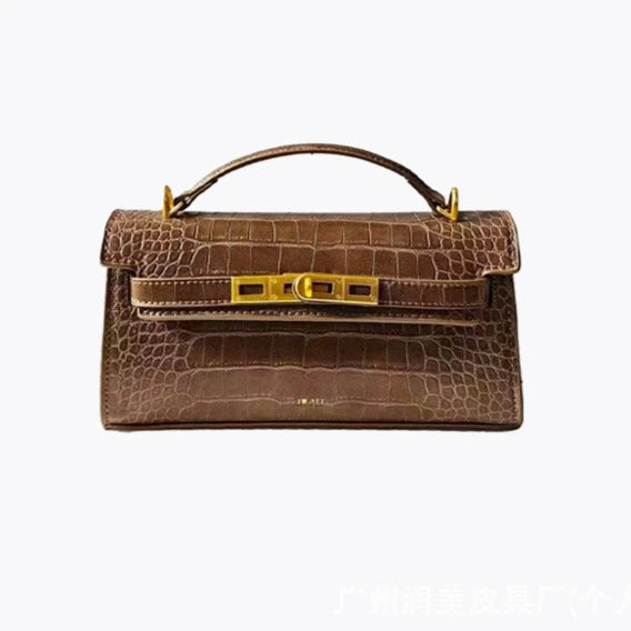 JW PEI Noor Mini Leather Top Handle Handbag Women's Crocodile Embossed Crossbody Purse Elegant Luxury Style Satchel Shoulder Bag-20