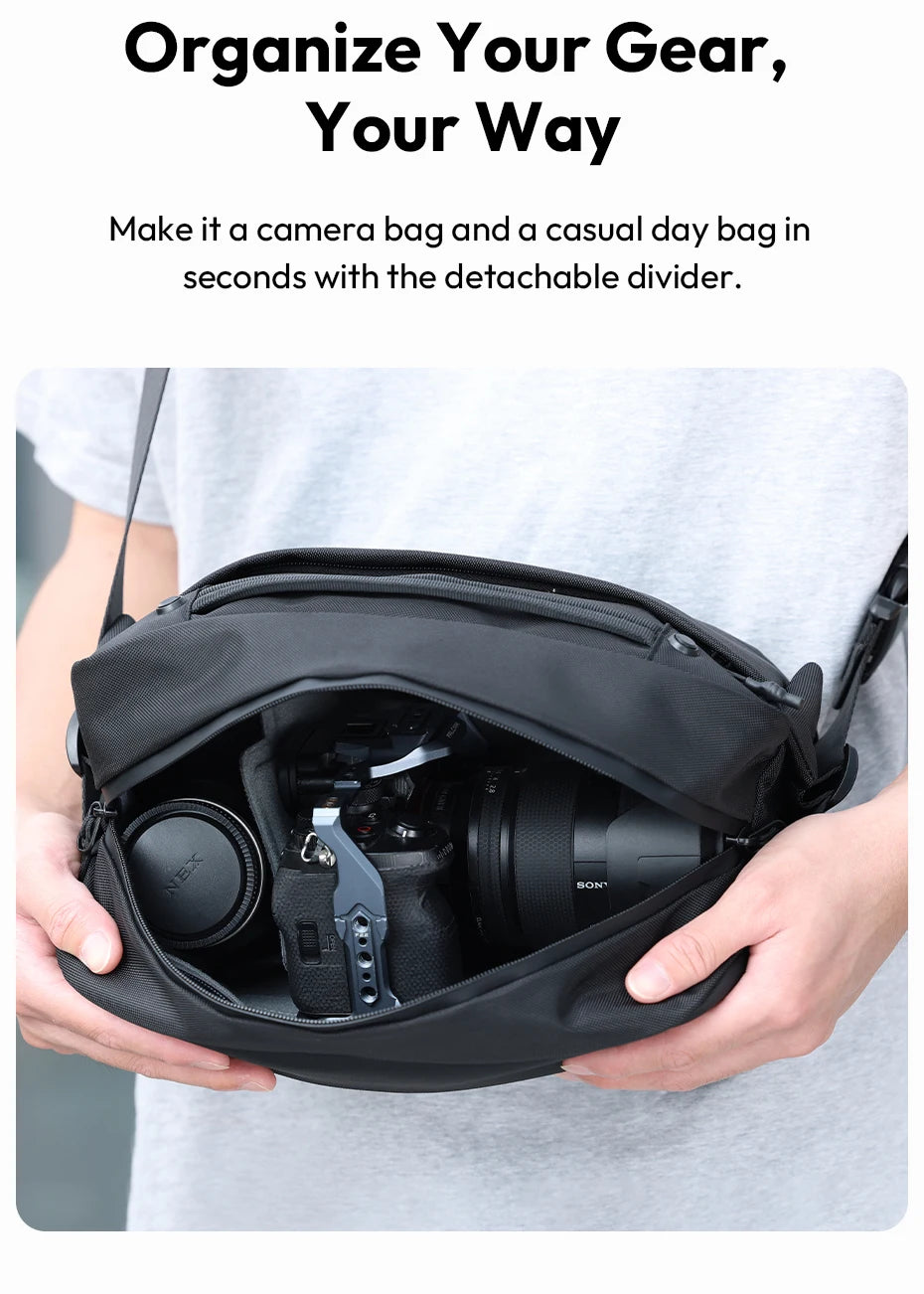 Ulanzi PB038 Travel Sling Bag V2 Compact Photography Chest Bag Waterproof Lightweight Carry Casual Bag for Camera Photography-13