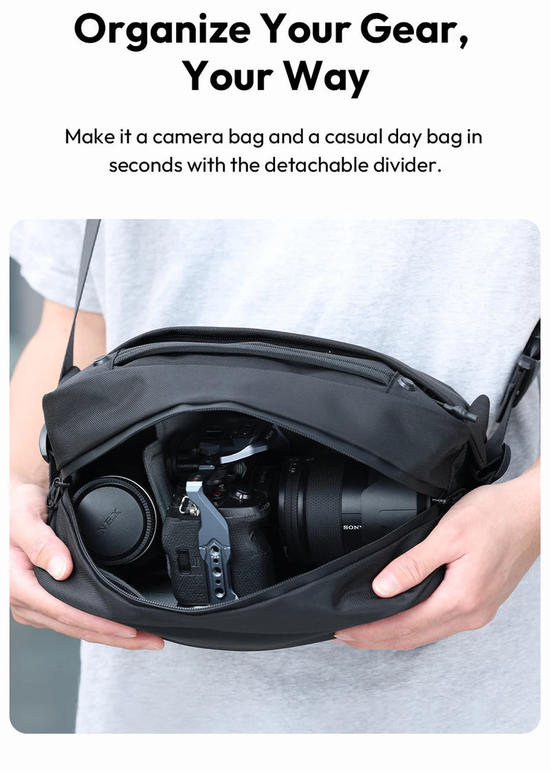 Ulanzi PB038 Travel Sling Bag V2 Compact Photography Chest Bag Waterproof Lightweight Carry Casual Bag for Camera Photography-13