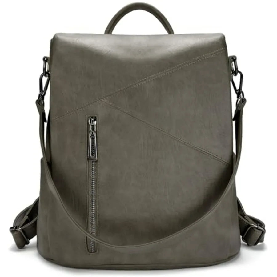 Backpack, Fashion Casual Travel PU Leather Daypack Bag Shoulder Rucksack Handbags for Women HB041-15