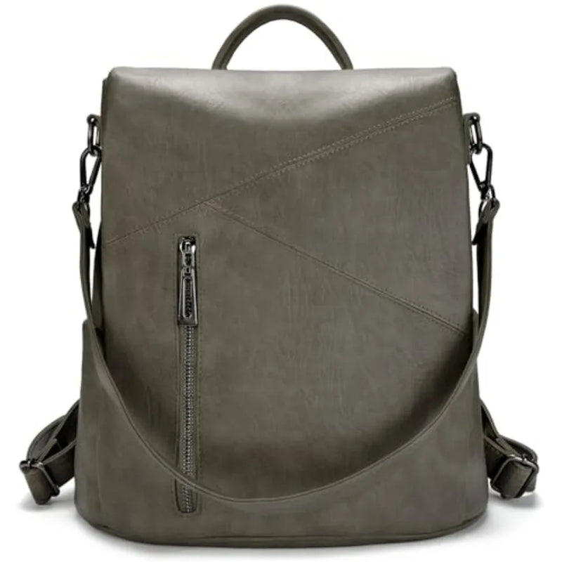 Backpack, Fashion Casual Travel PU Leather Daypack Bag Shoulder Rucksack Handbags for Women HB041-15