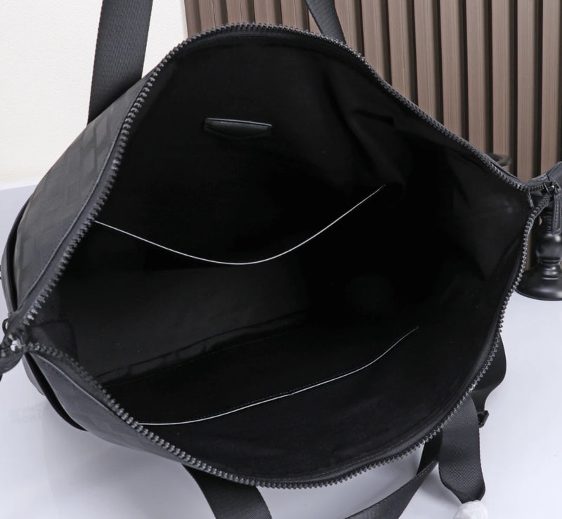 Men's Large Travel Bag Luxury Designer Genuine Leather Duffle Weekend Handbag Woven Embossed Luggage Business Crossbody-14