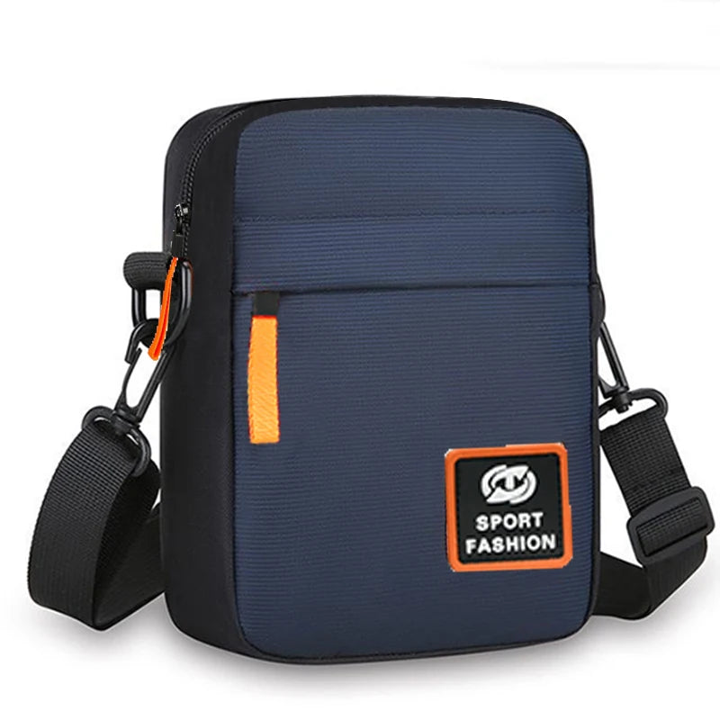 Men's Crossbody Bag Single Shoulder Multi-Layer Zipper Trendy Color Contrast Casual Messenger Sling Bag-15