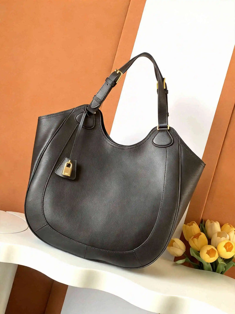 Quiet Luxury Minimalist Hobo Bag Soft Leather Large Capacity Tote Designer Shoulder Purse Old Money Aesthetic Women Work Bag-19
