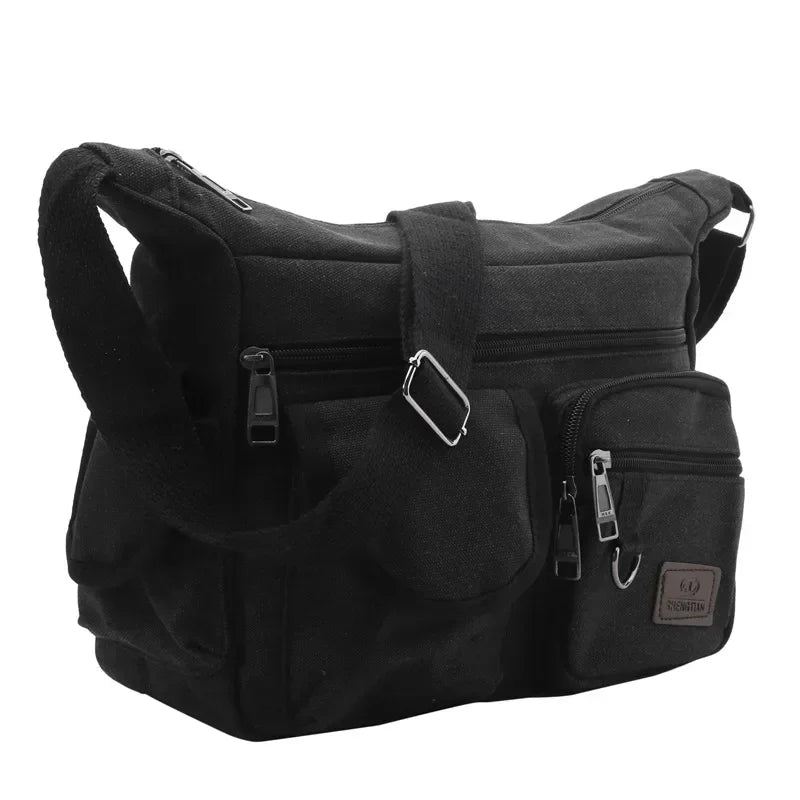 Men Casual Sling Bag Messenger Crossbody Shoulder Unisex Travel Outdoor Vintage Bags-28