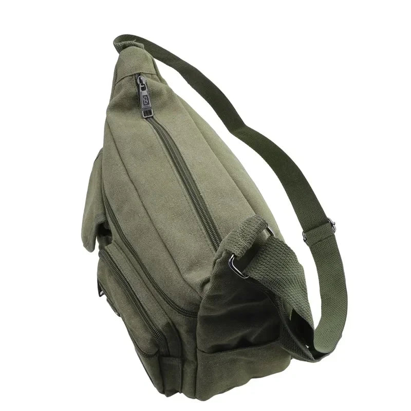 Men Casual Sling Bag Messenger Crossbody Shoulder Unisex Travel Outdoor Vintage Bags-24