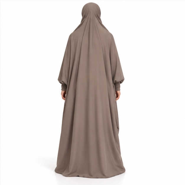 Elegant Khaki Women's Full Length Jilbab-4