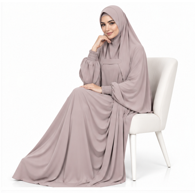 Elegant Apricot Women's Full Coverage Jilbab-2