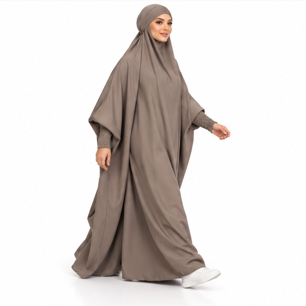 Elegant Khaki Women's Full Length Jilbab-2