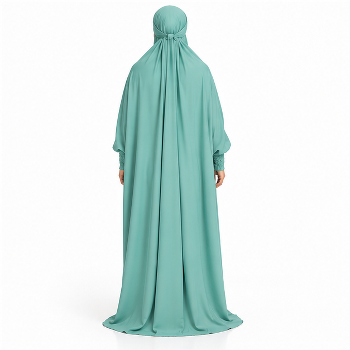 Elegant Cyan Women's Loose Fitting Jilbab-4