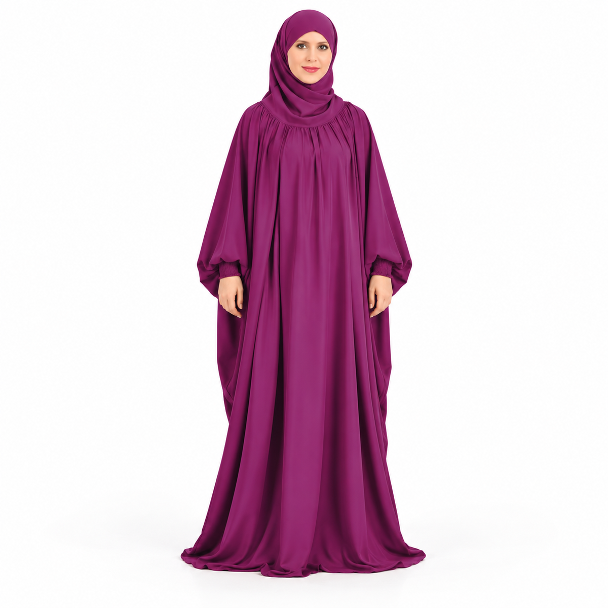 Elegant Dark Purple Loose Fit Jilbab