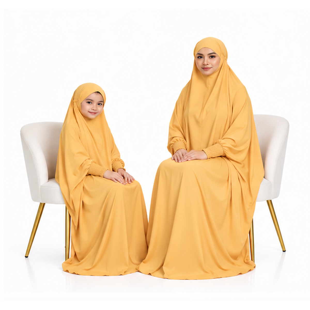 Elegant Yellow Women's And Girls' Jilbab-2