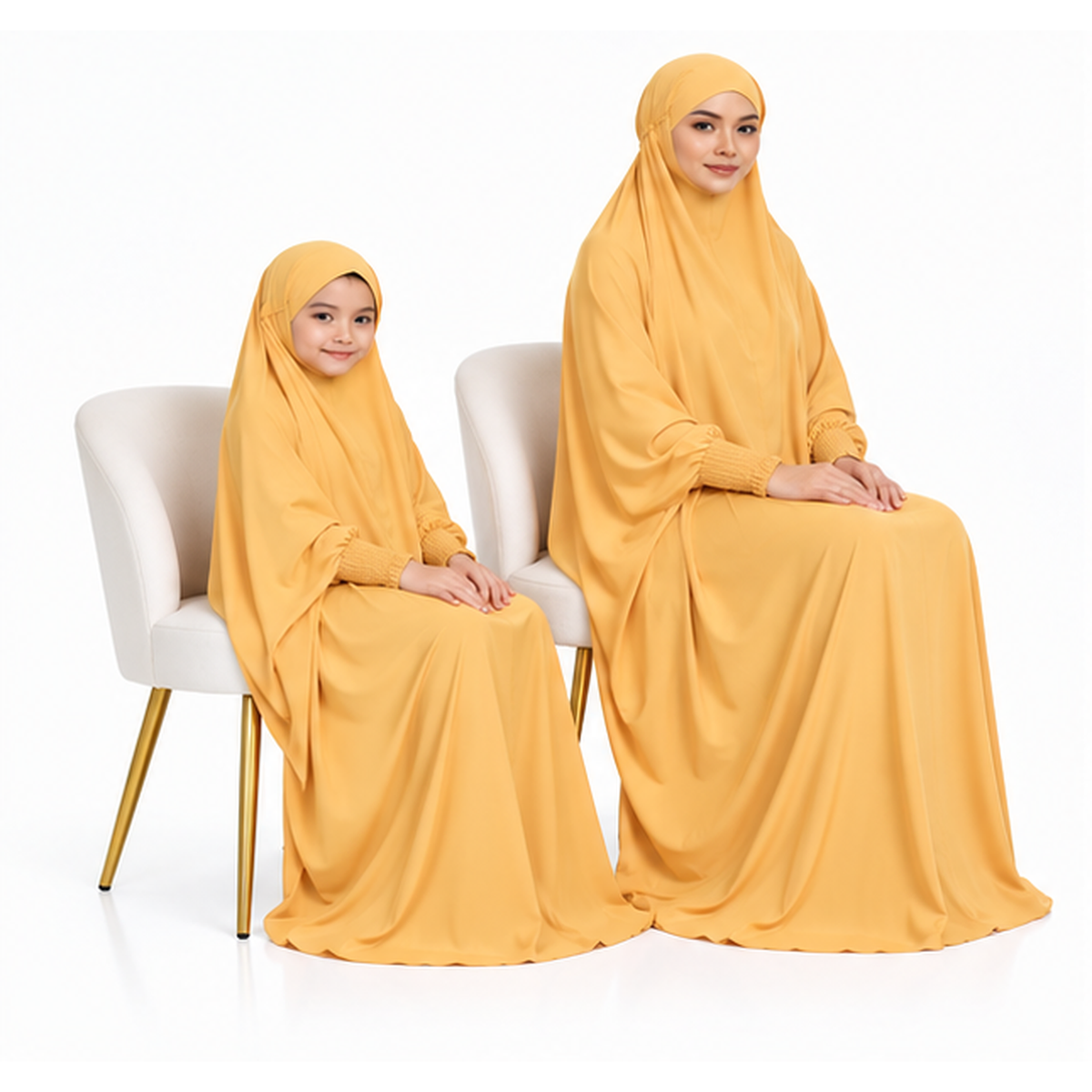 Elegant Yellow Women's And Girls' Jilbab-3