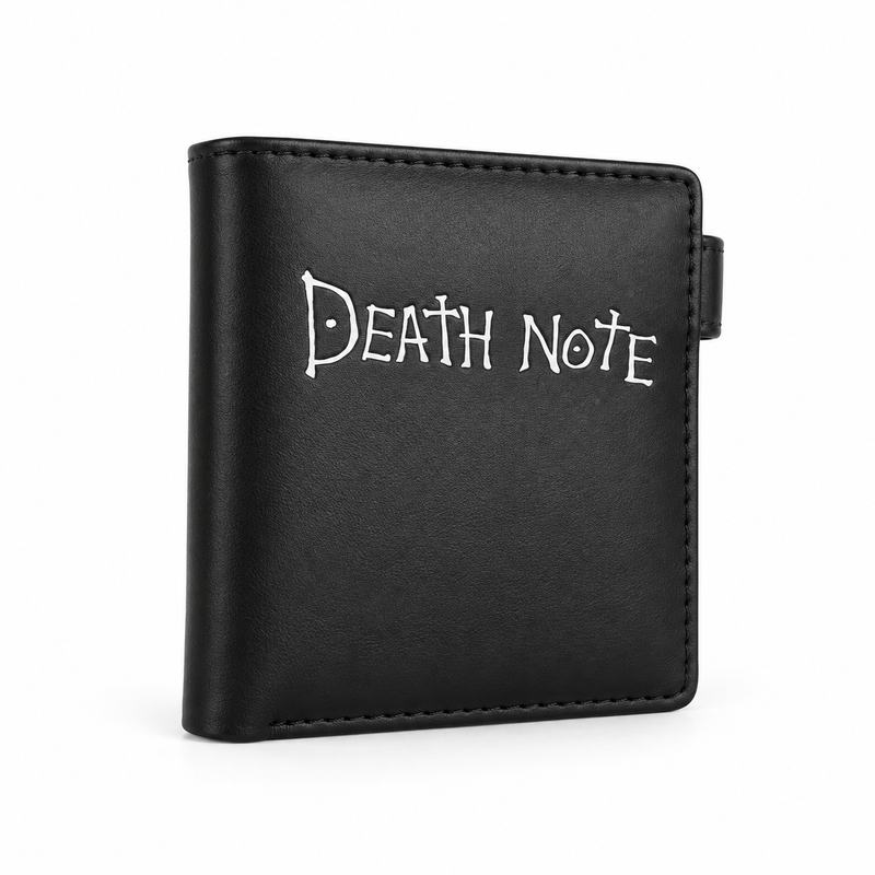 Black Death Note Compact Bifold Wallet-1
