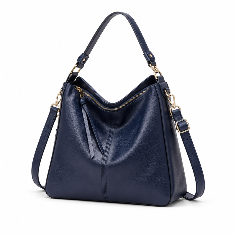 Navy Blue Hobo Shoulder Crossbody Bag-3