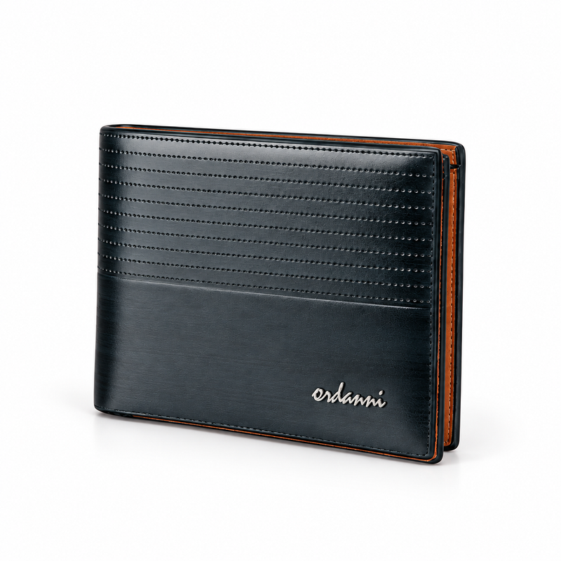 Premium Black Textured Leather Bifold Wallet-3