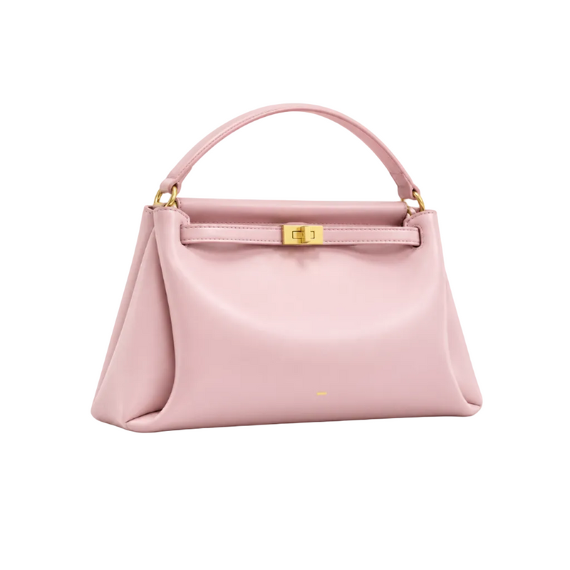 Elegant Blush Pink Gold Clasp Satchel-1