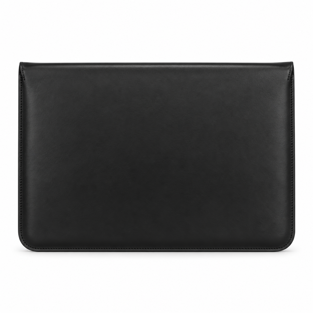 Black Leather Envelope Style Laptop Bag-2