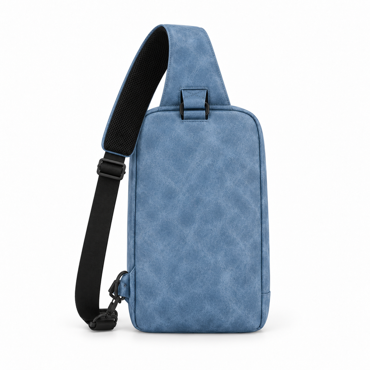 Sky Blue Textured Crossbody Sling Bag