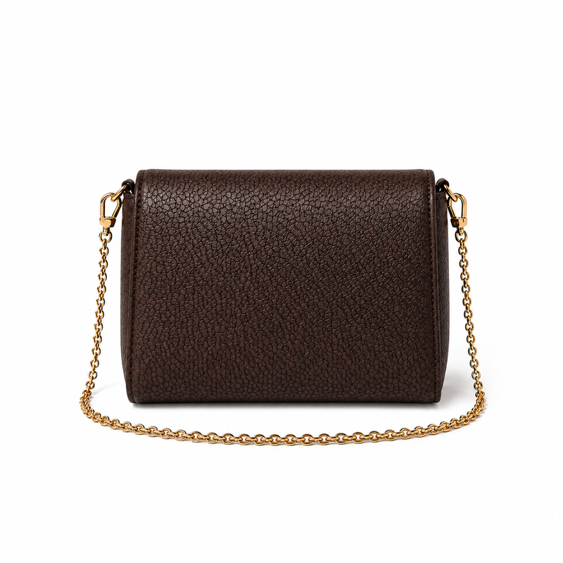 Chocolate Mosaic Textured Crossbody Handbag-2