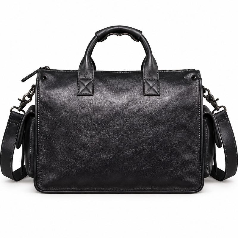 Classic Black Multi Pocket Overnight Bag-2