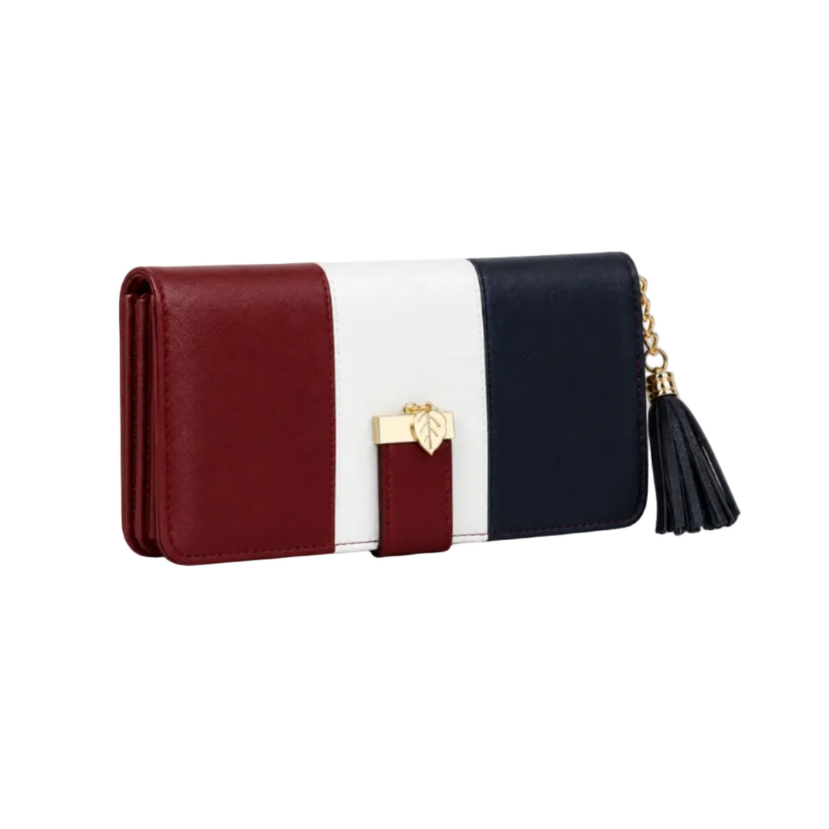 Elegant Tricolor Tassel Wallet With Charm-1