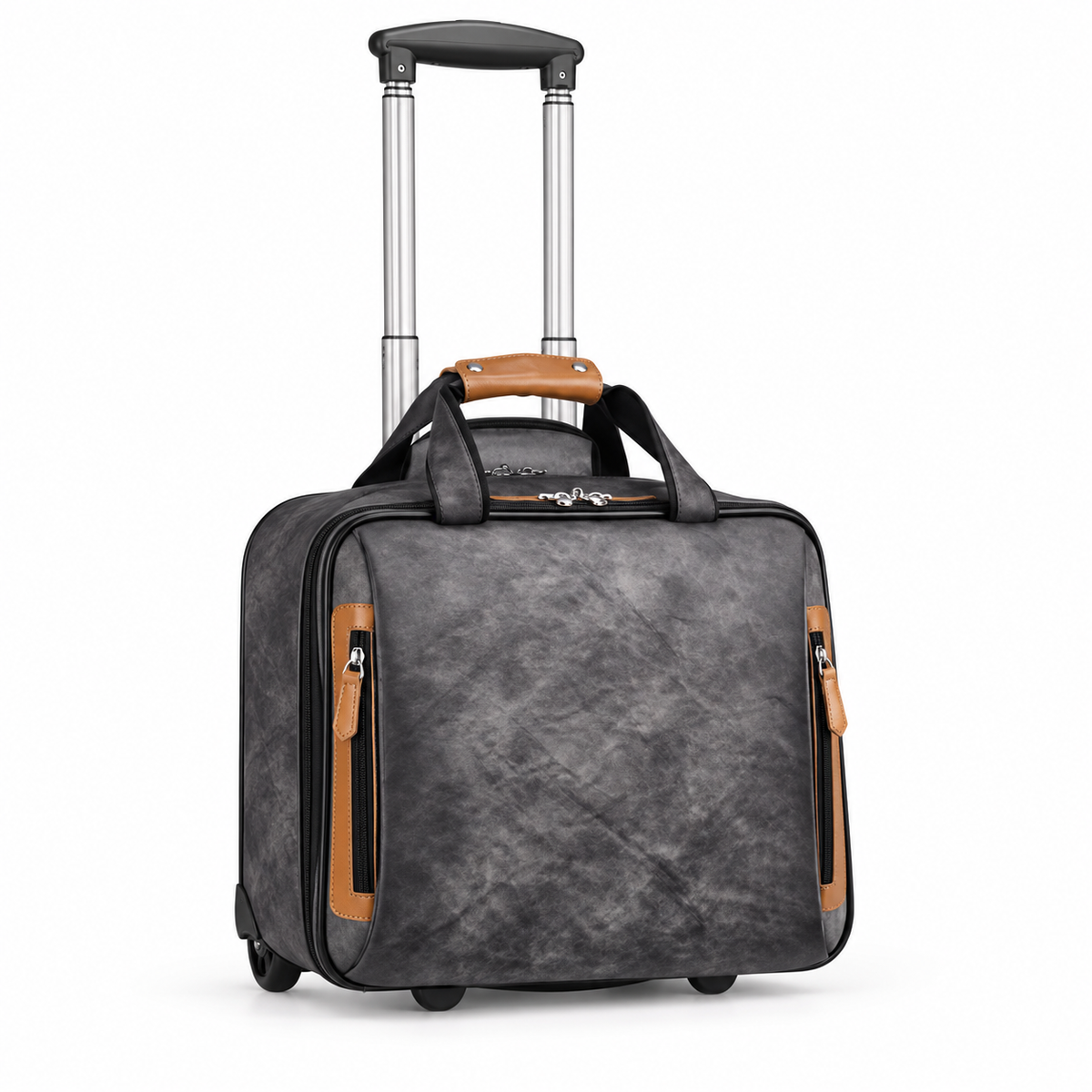 Charcoal Rolling Business Bag With Wheels-1