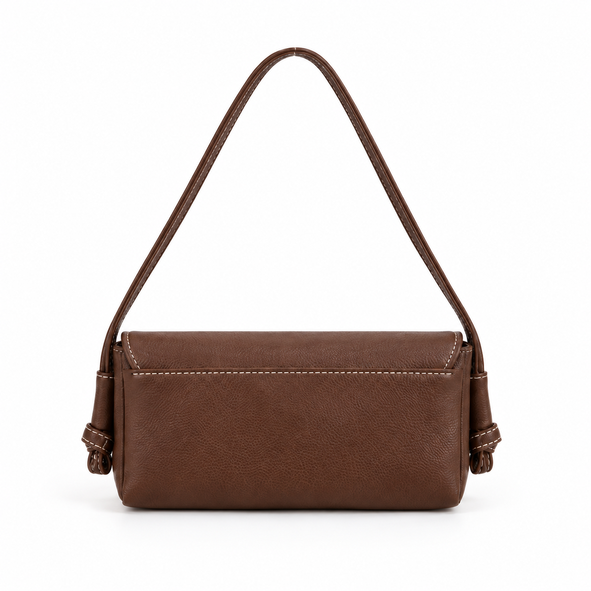 Brown Pebbled Leather Crossbody Shoulder Bag-2