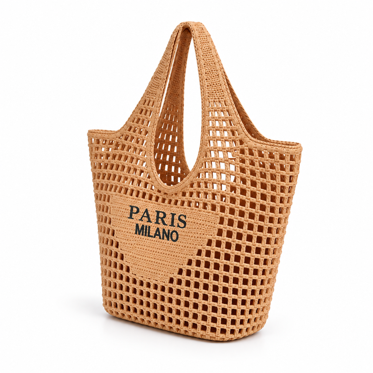 Paris Milano Open Weave Crochet Tote-2