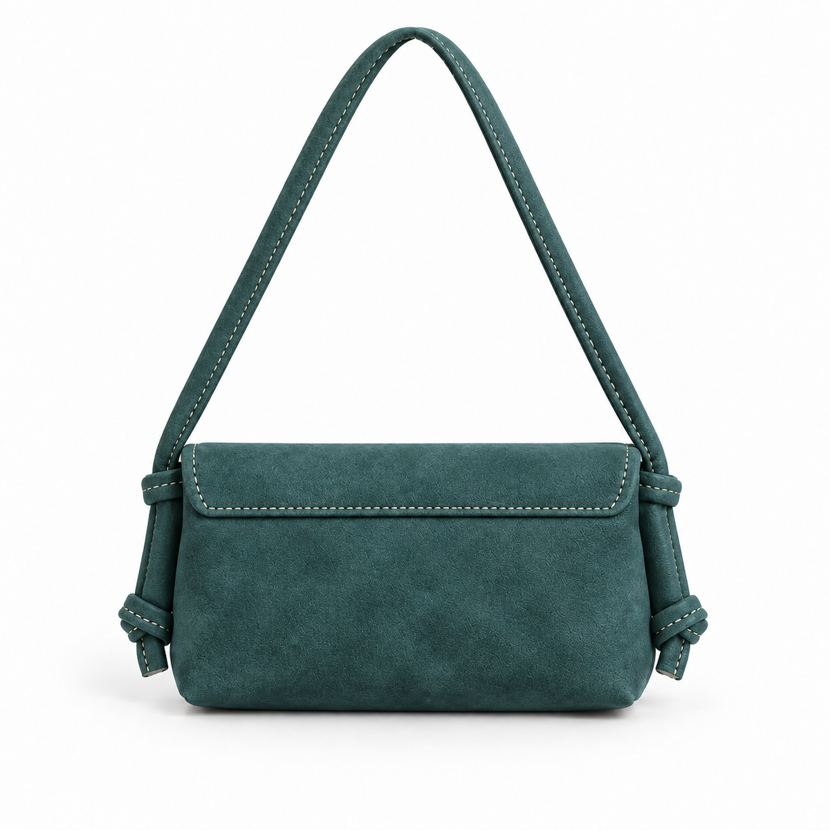 Teal Suede Crossbody Flap Shoulder Bag-4