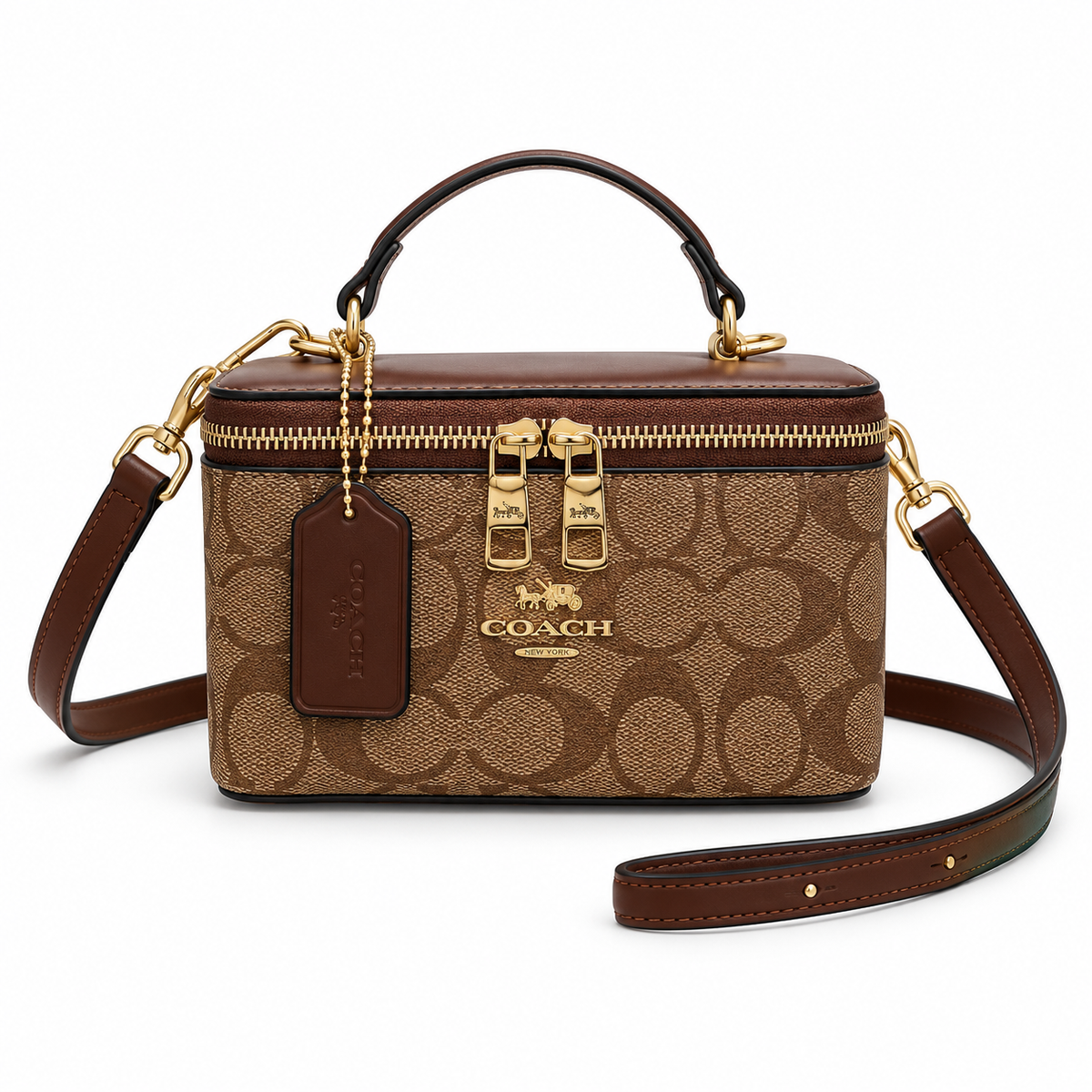 Classic Brown Monogram Box Crossbody Bag-4
