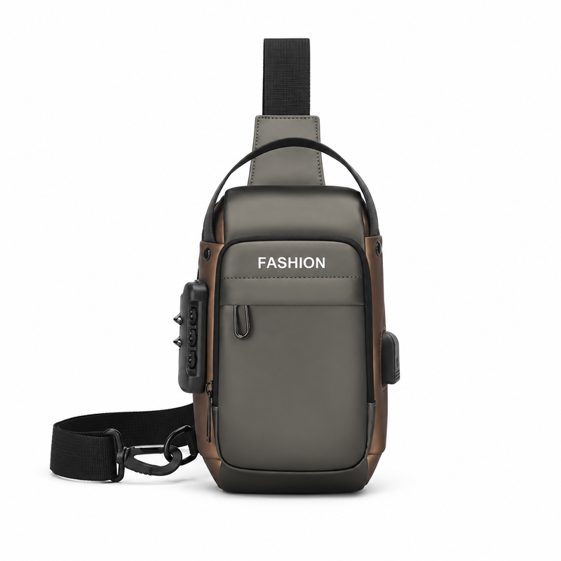Modern Grey Brown Crossbody Sling Bag-2