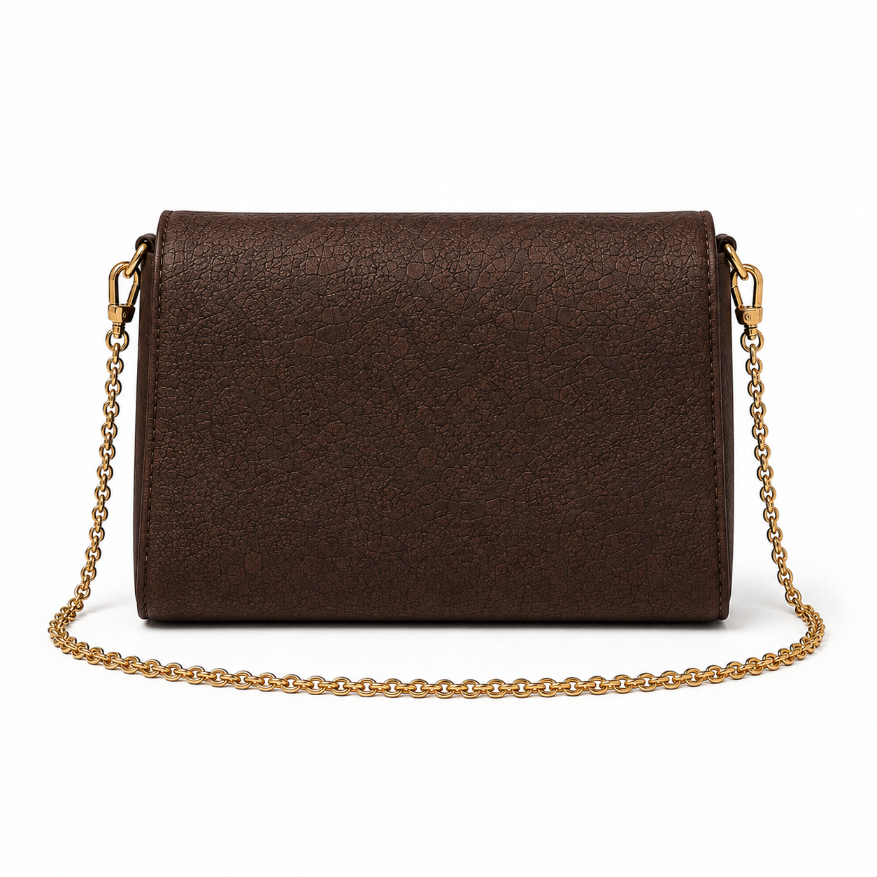 Chocolate Mosaic Textured Chain Crossbody Handbag-2