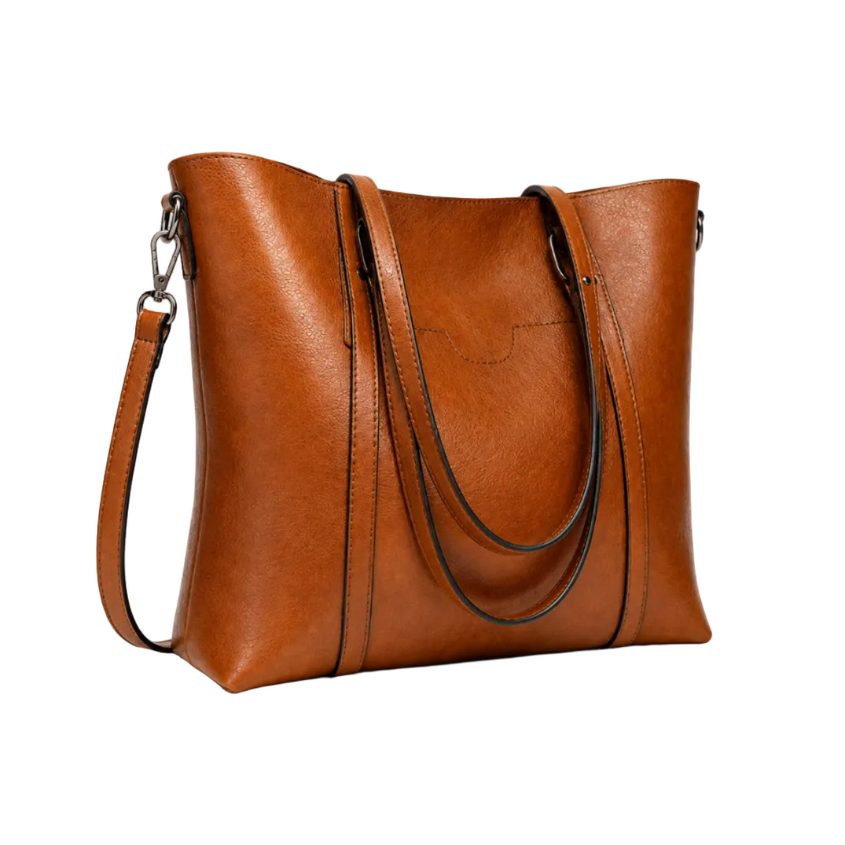 Vintage Leather Bag with Detachable Shoulder Strap-1