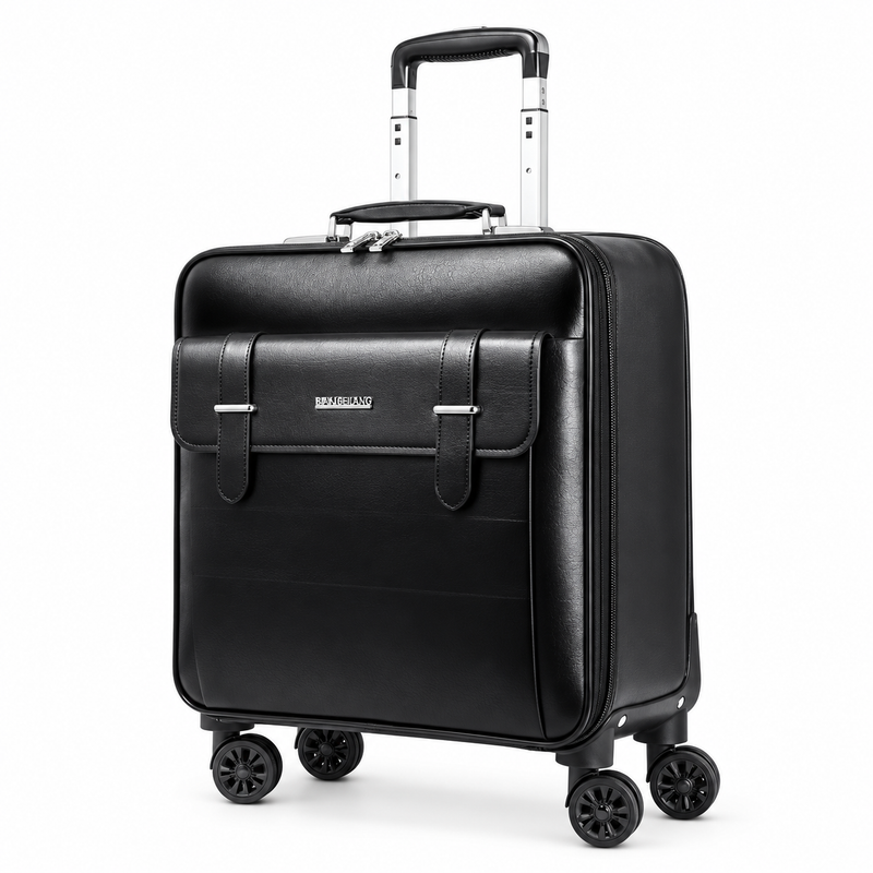Black Executive Spinner Trolley Travel Bag-3