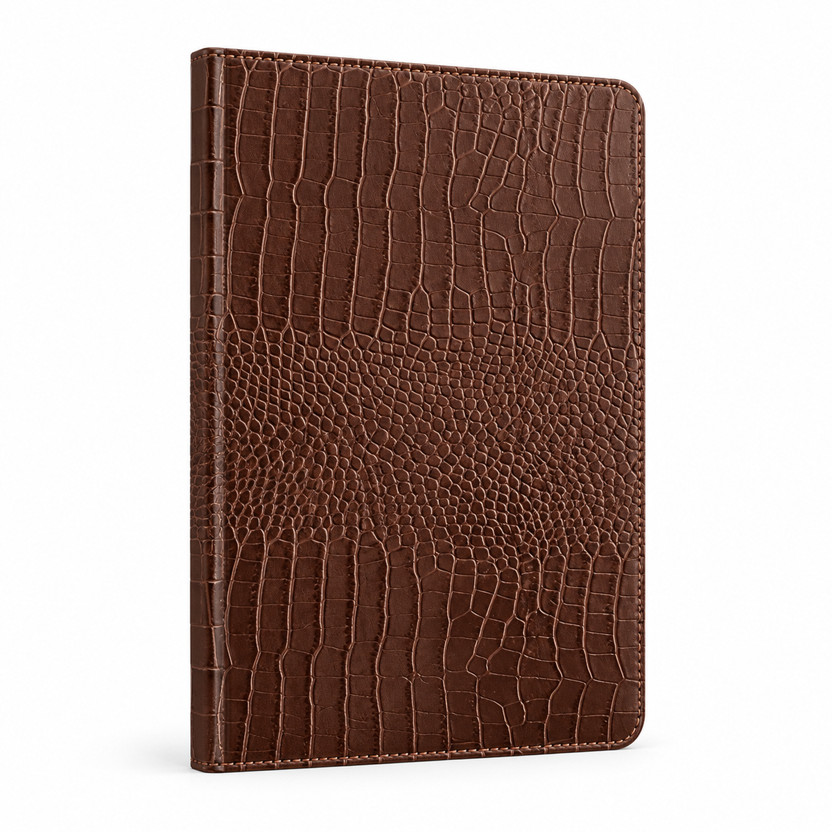 Brown Crocodile Embossed Tablet Folio Case-1