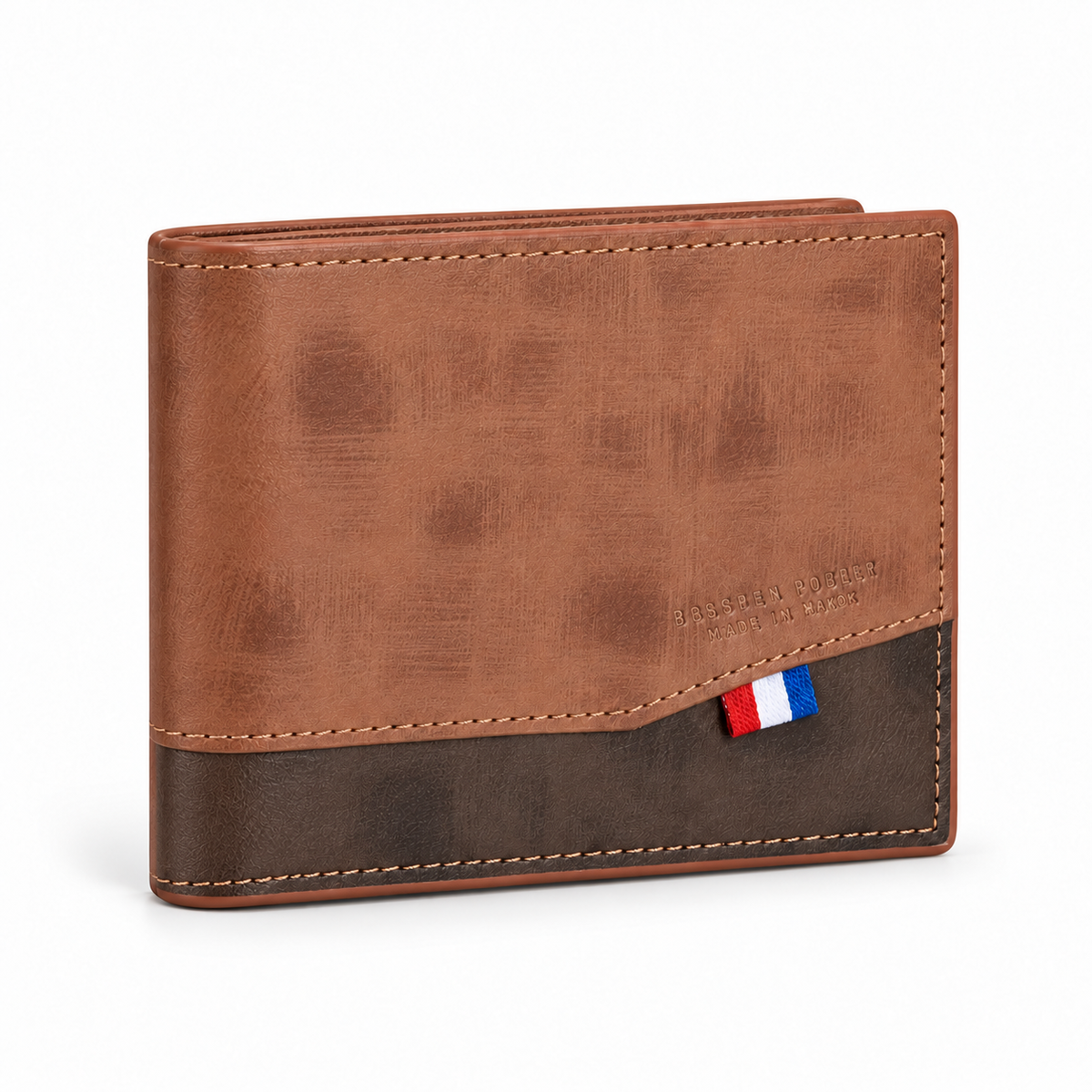 Classic Brown Textured Bifold Pocket Wallet-1
