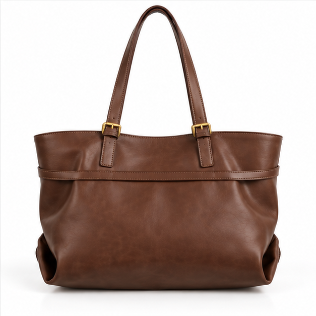 Vintage Brown Leather Everyday Shoulder Tote-2