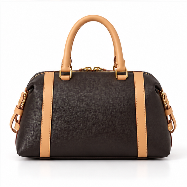 Elegant Two-Tone Structured Shoulder Handbag-2