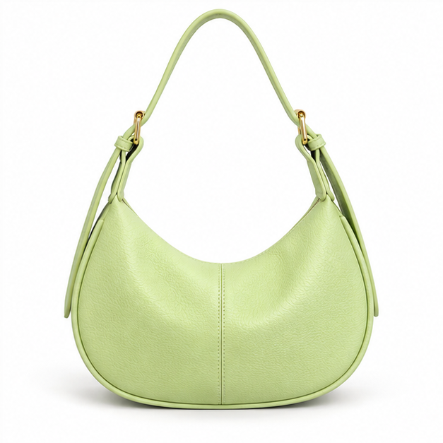 Mint Green Crescent Hobo Shoulder Bag-2