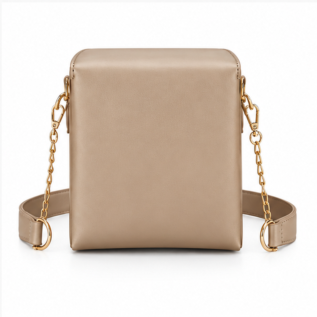 Dark Gold Pagoda Chain Crossbody Bag-3