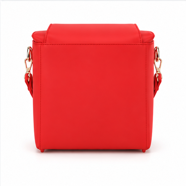 Red Pagoda Print Shoulder Lunch Bag-3