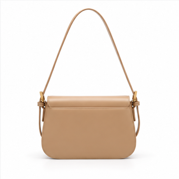 Elegant Khaki Structured Shoulder Crossbody Bag-2